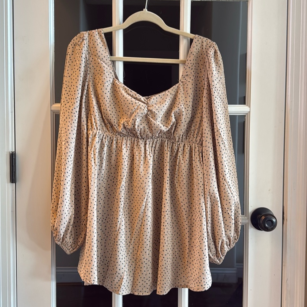 MATERNITY- Missguided printed balloon sleeve blouse